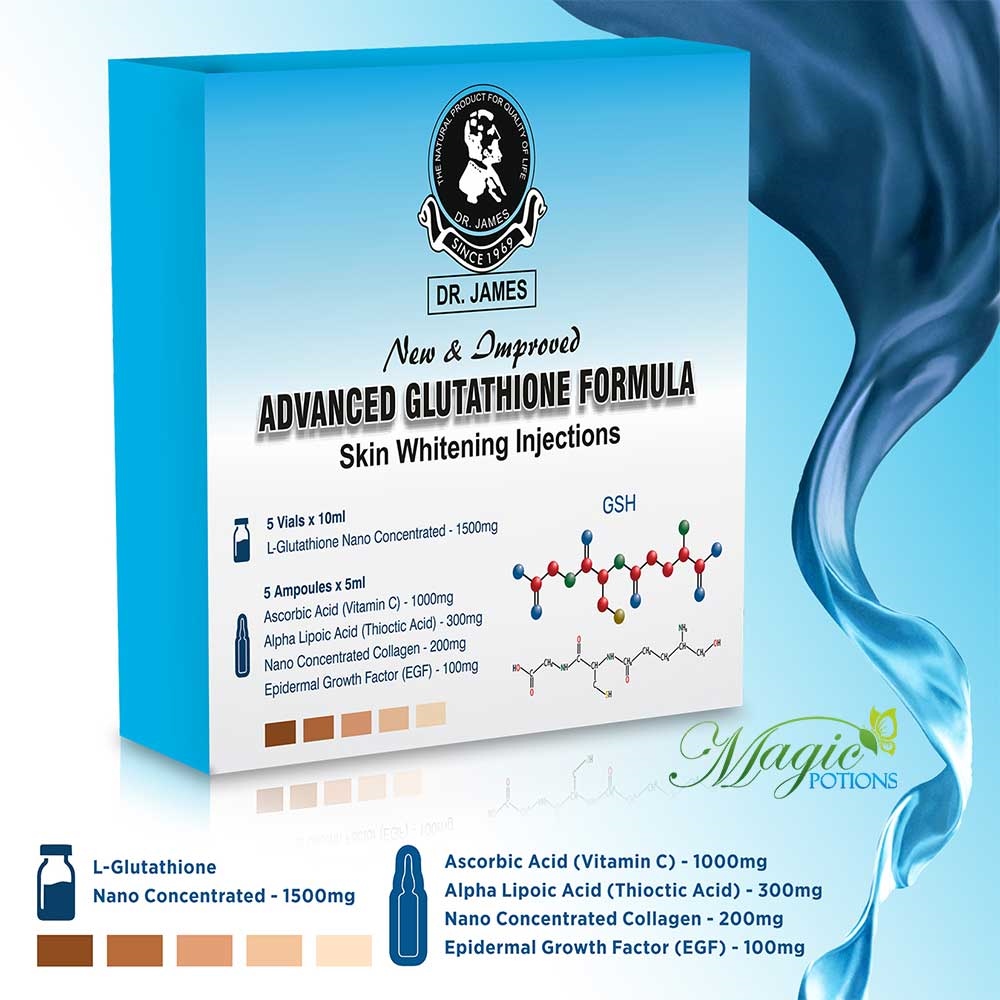 Dr James Glutathione 1500mg Skin Whitening Injection 10 Sessions