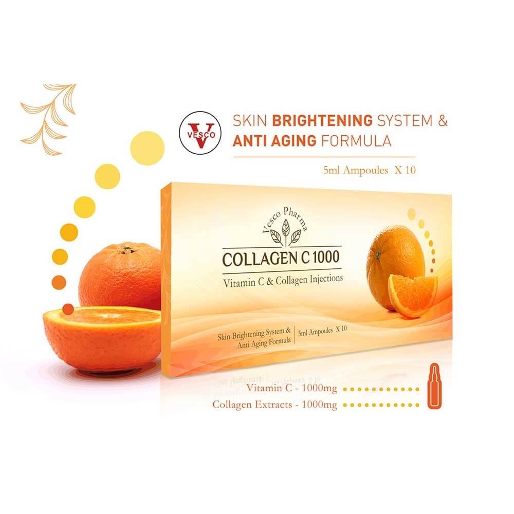 Collagen Injection By Vesco Pharma Collagen C 1000 And Vitamin C