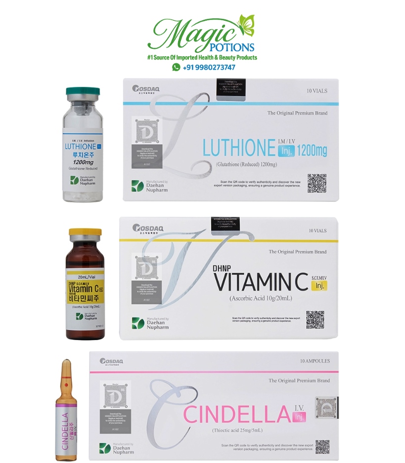 Cindella 1200mg Glutathione Injections With Square Seal