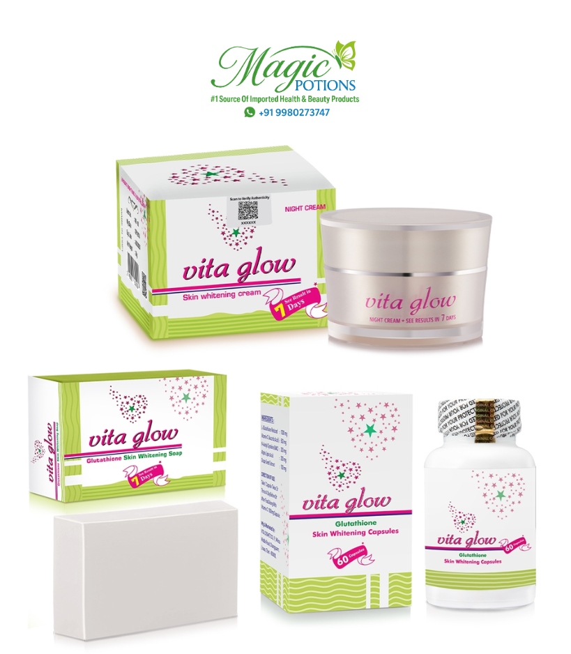 Vita Glow Night Cream & Vita Glow Glutathione Soap & Capsules
