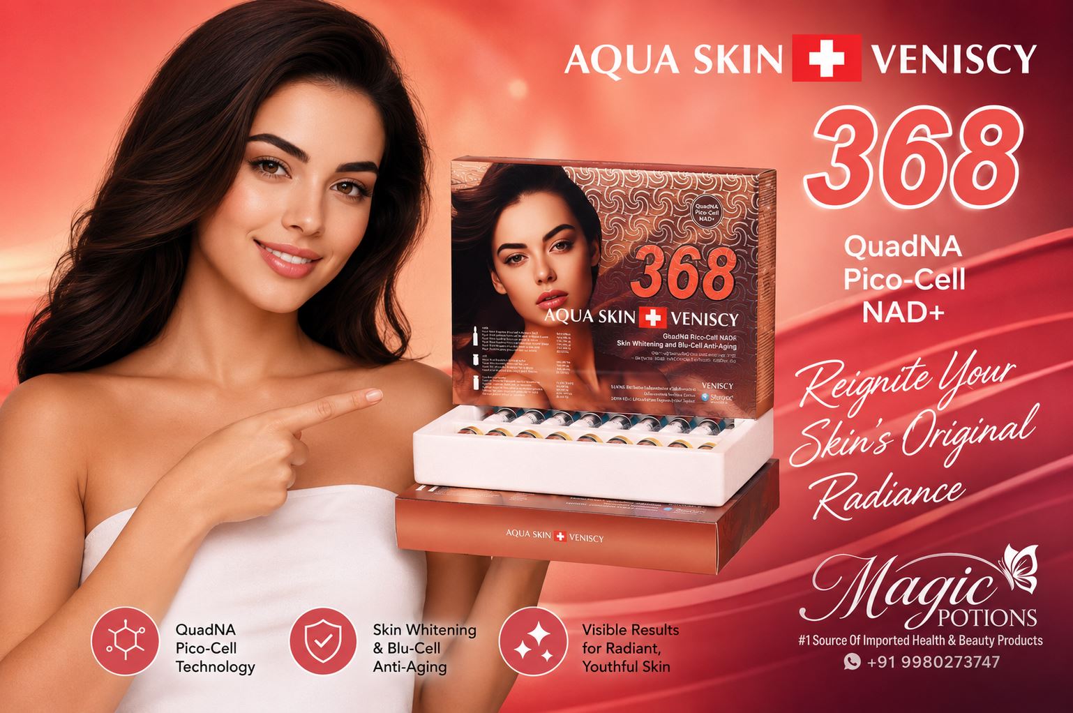 Aqua Skin Veniscy 368 Glutathione Injection: 7 Powerful Benefits for Brighter, Younger-Looking Skin