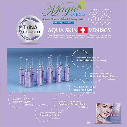 Aqua Skin Veniscy 68 TriNA Pico Cell Glutathione Injection
