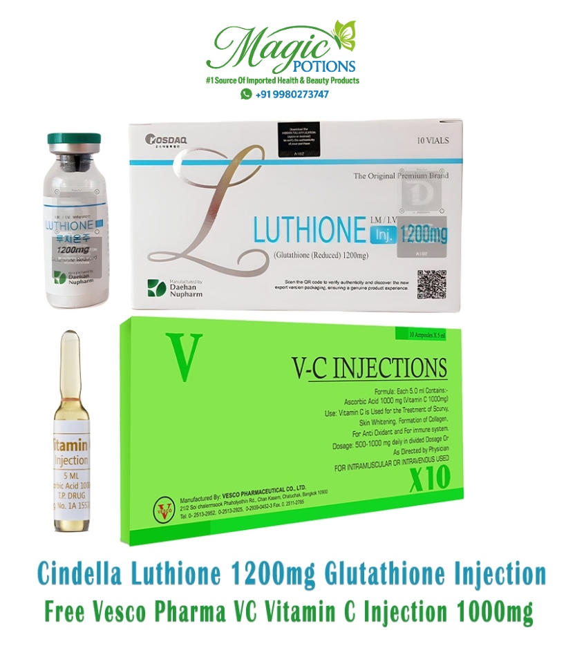Cindella Luthione 1200mg Glutathione Whitening Injections