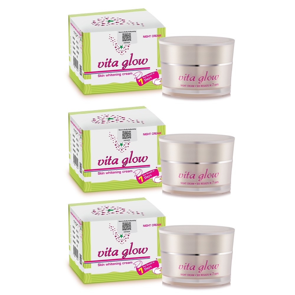 Vita Glow Skin Whitening Night Cream Pack Of 3