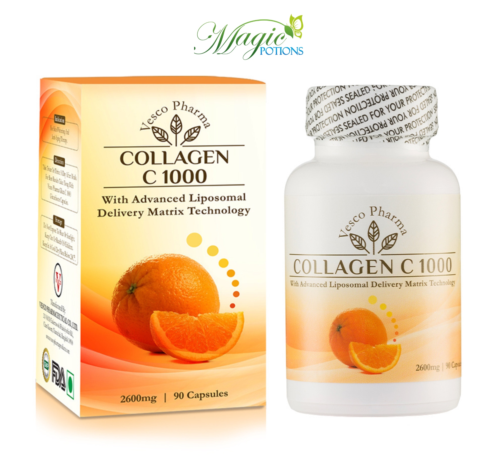 Vesco Pharma Collagen C 1000 Collagen & Vitamin C Capsules