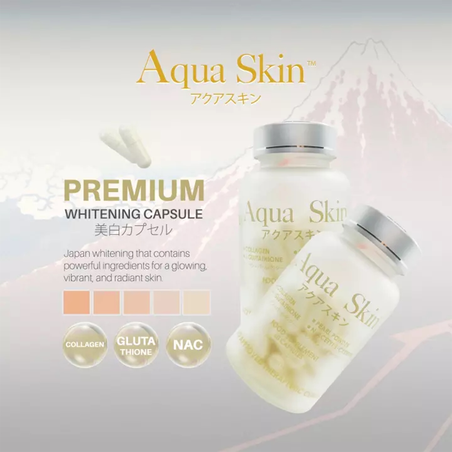 Aqua Skin Glutathione and Collagen Capsules