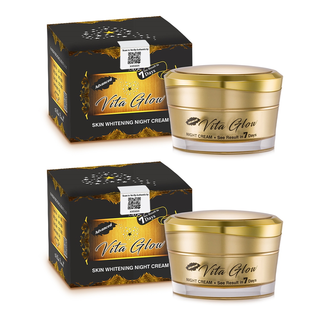 Advanced Vita Glow Skin Whitening Night Cream Pack Of 2