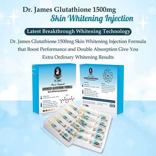 Dr James Glutathione Whitening Injection 1500mg With Vitamin C 1000mg