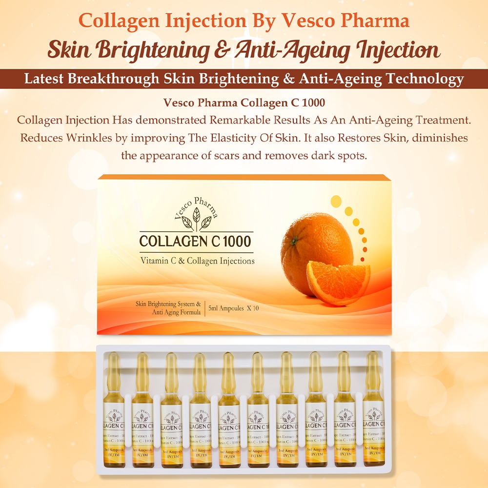 Collagen Injection By Vesco Pharma Collagen C 1000 And Vitamin C