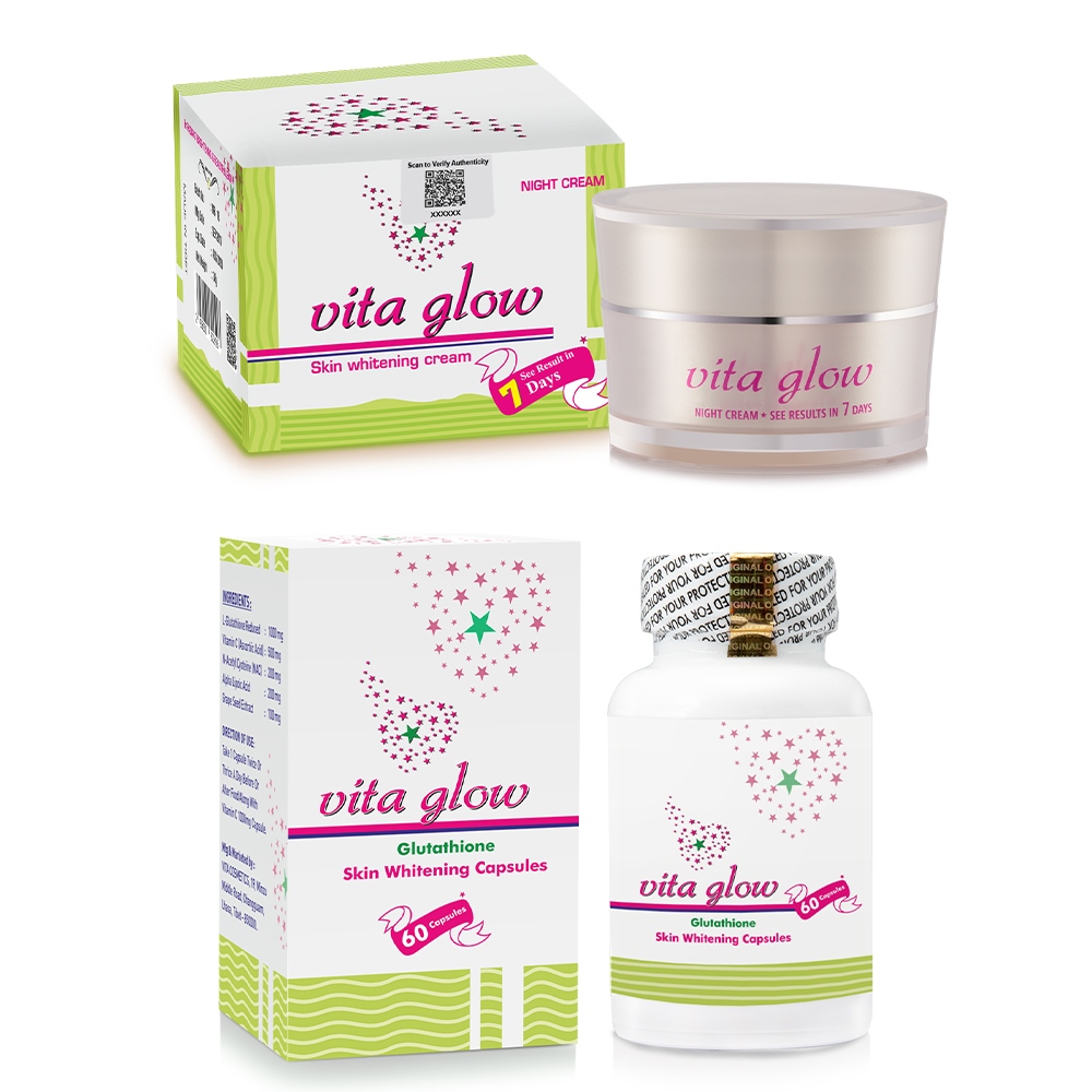 Vita Glow Glutathione Capsules & Vita Glow Night Cream