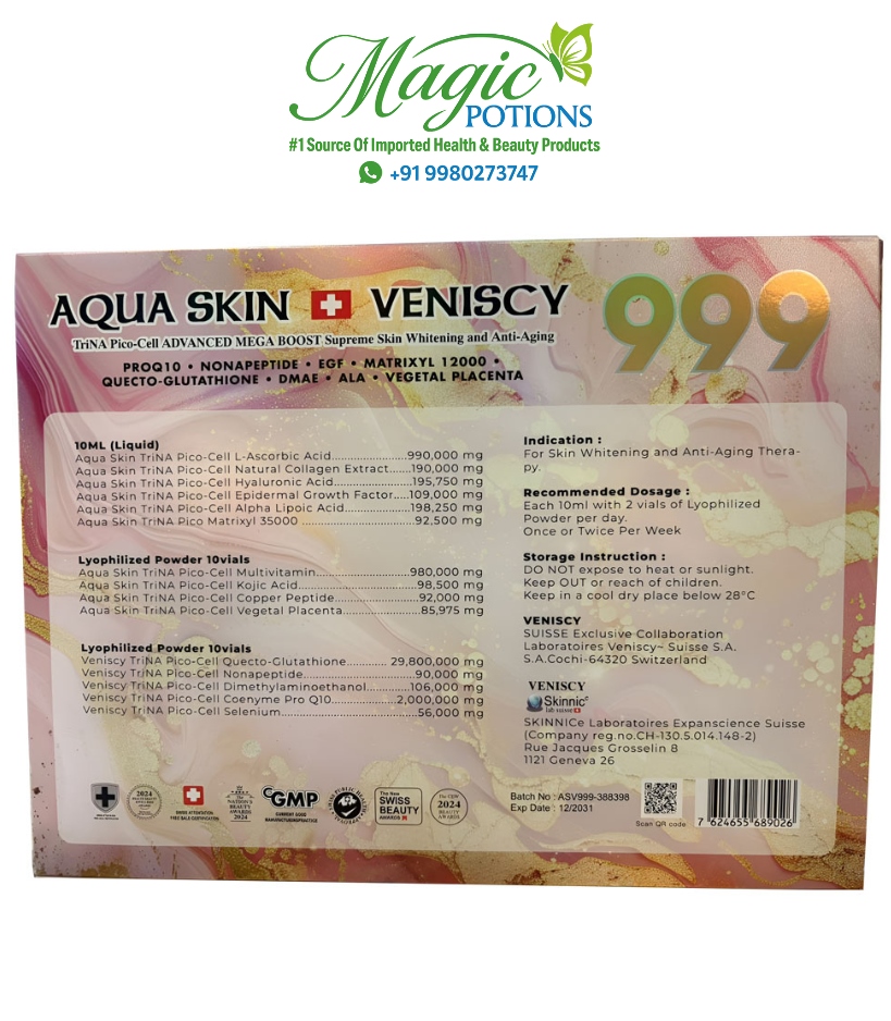 Aqua Skin Veniscy 999 Glutathione Injection