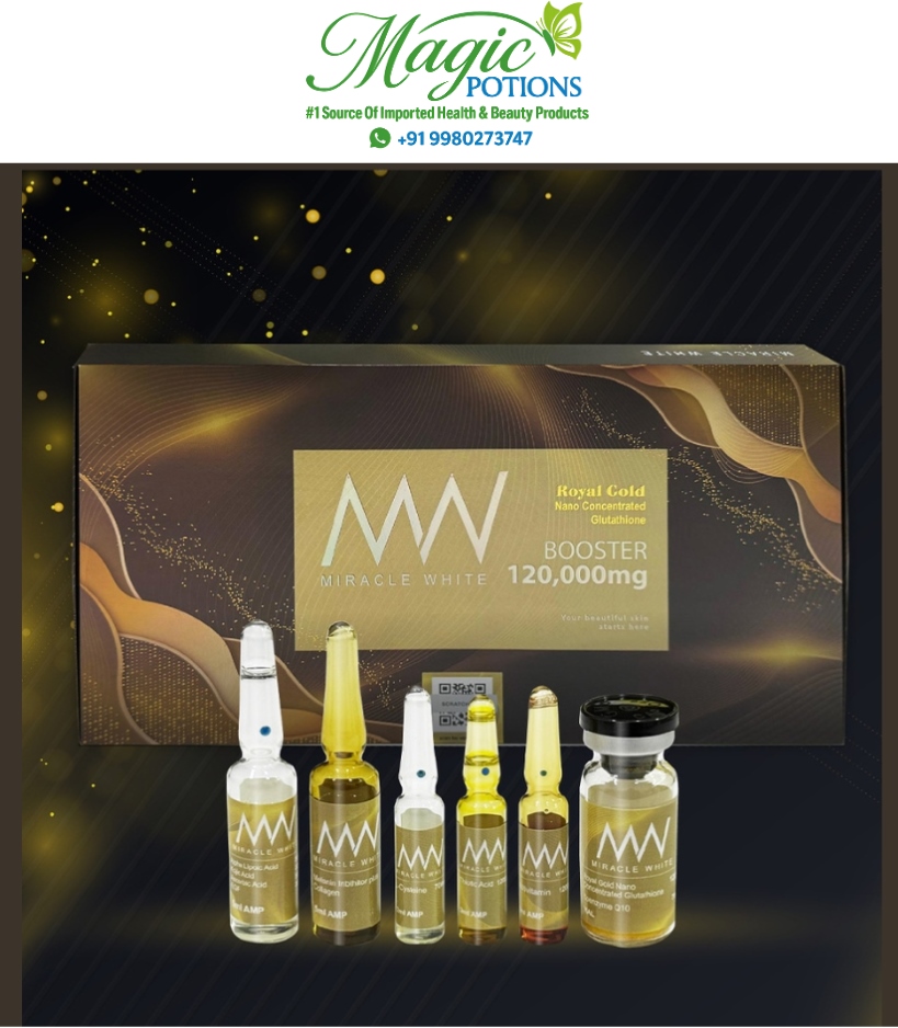 Miracle White Royal Gold 120000mg Glutathione Booster Injection