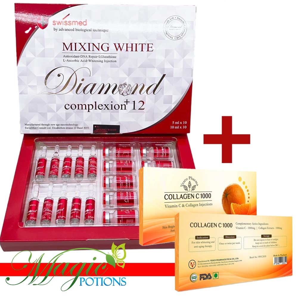 Mixing White Diamond Complexion 12 Glutathione And Vitamin C Injections