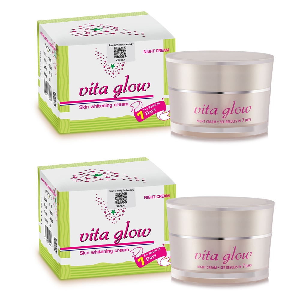 Vita Glow Skin Whitening Night Cream Pack Of 2
