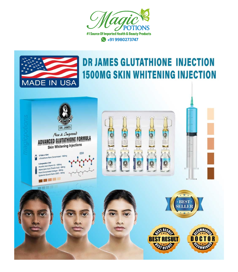 Dr James Glutathione Whitening Injection 1500mg With Vitamin C 1000mg