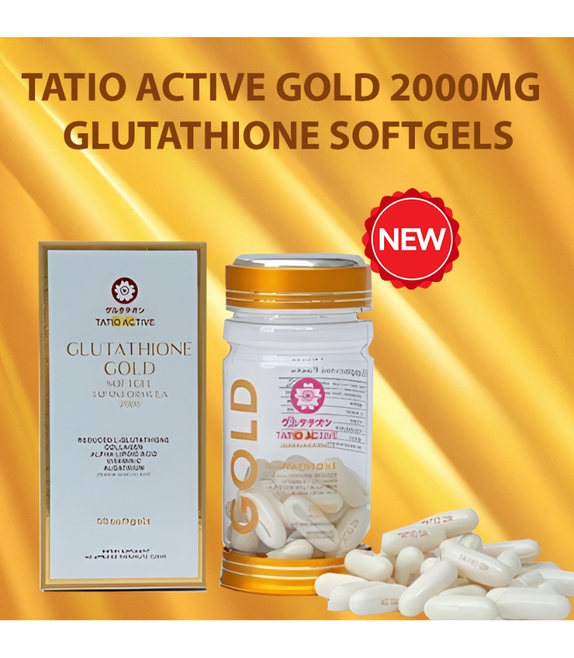 Tatio Active Gold Glutathione 2000mg Skin Whitening Softgels