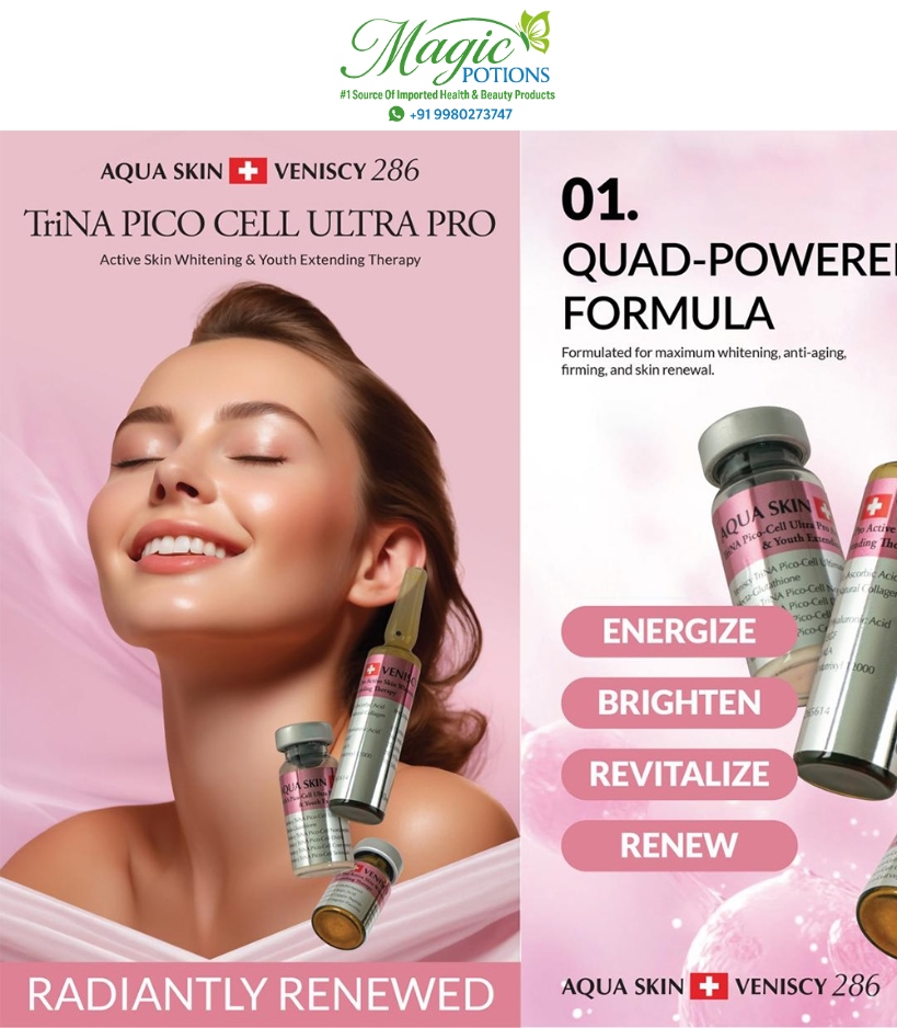 Aqua Skin Veniscy 286 TriNa Pico Cell Glutathione Injection