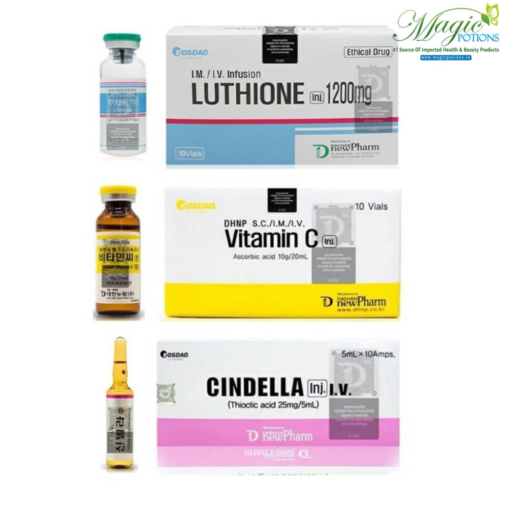 Cindella 1200mg Glutathione Injections With Square Seal