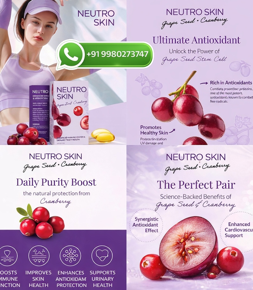Neutro Skin Grape Seed, Cranberry Glutathione Whitening Softgels