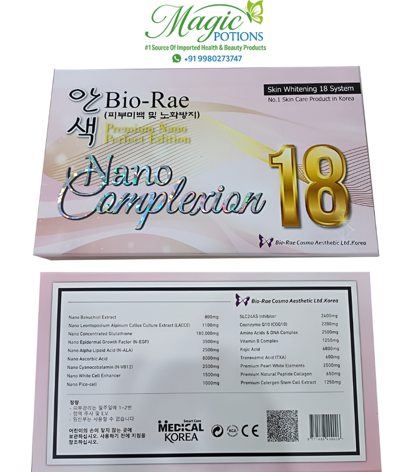 Bio Rae Nano Complexion 18 Skin Whitening Glutathione Injection