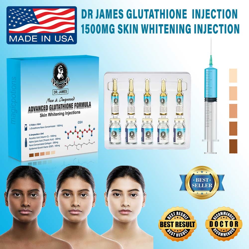 Dr James Glutathione Whitening Injection 1500mg With Vitamin C 1000mg
