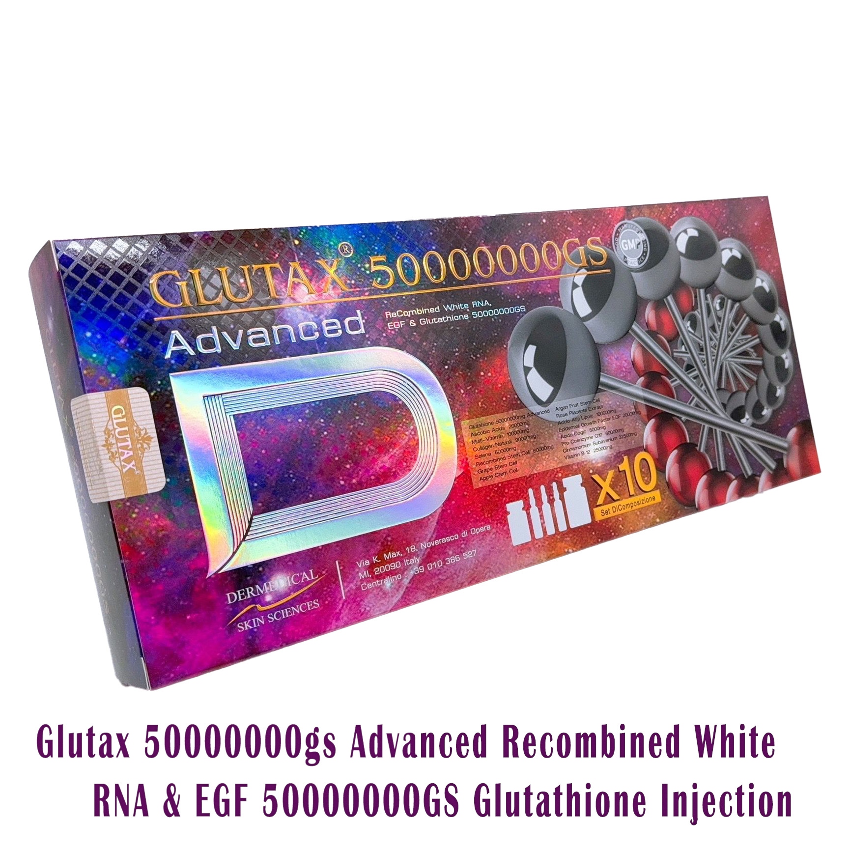 Glutax 50000000GS Advanced Recombined White Glutathione Injection