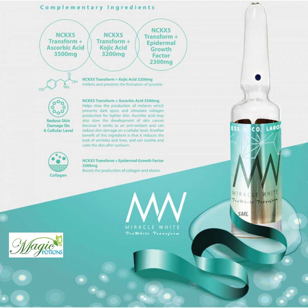 Miracle White Tru White Transform 25000mg Glutathione