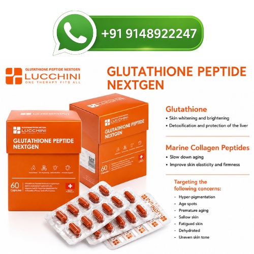 Lucchini Glutathione 2000mg Peptide NextGen 60 Capsules for Skin Brightening