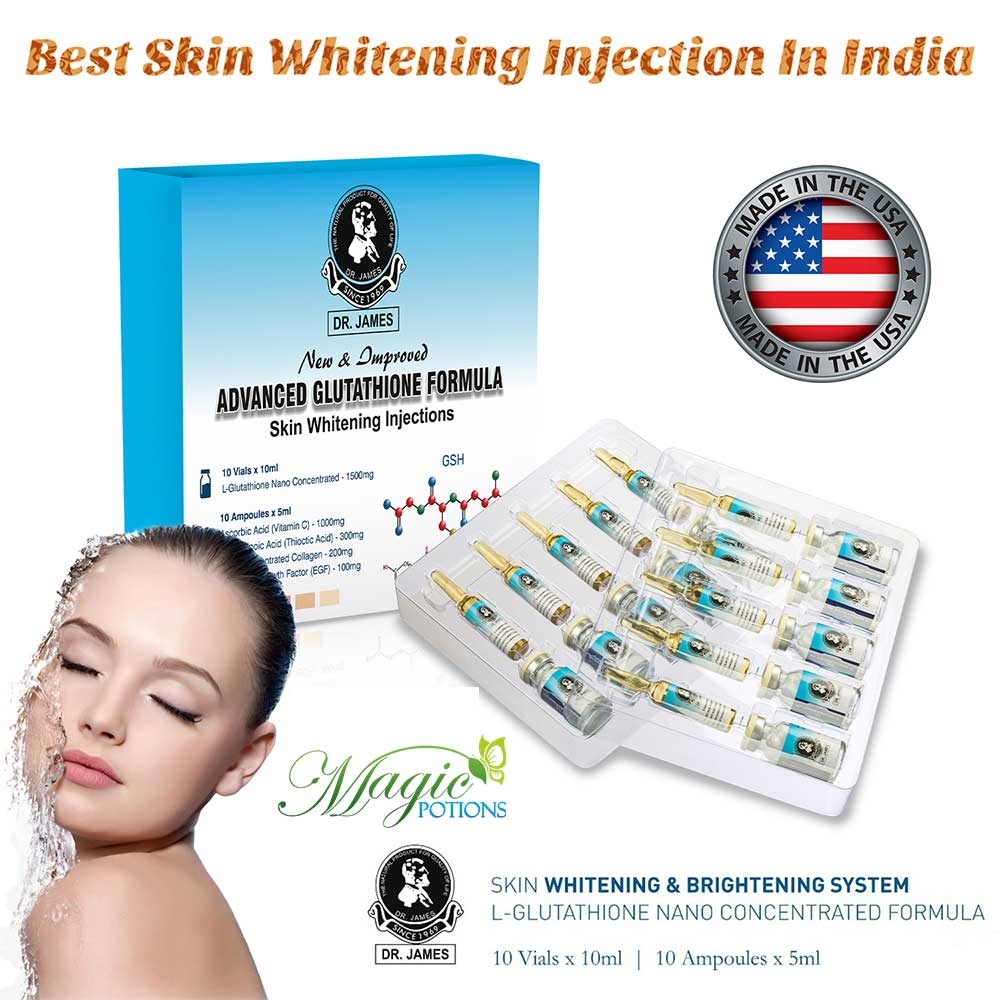 Dr James Glutathione 1500mg Skin Whitening Injection 10 Sessions