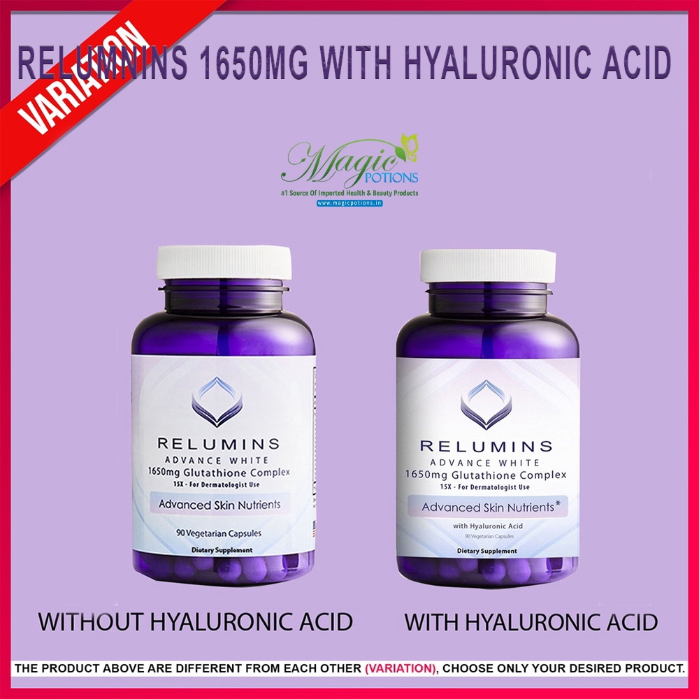 Relumins 1650mg Glutathione With Hyaluronic Acid Capsules