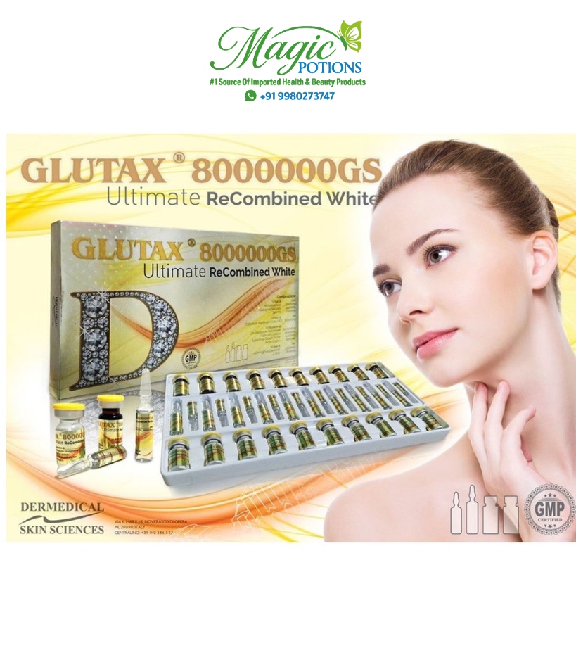 Glutax 8000000GS Ultimate Recombined White Glutathione Skin Whitening Injection